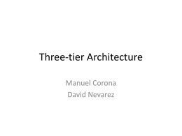 Three-tier Architecture - Index