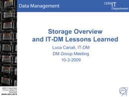 Overview of Storage and IT