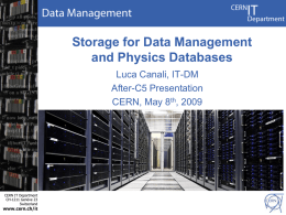 Oracle for data management and physics databases