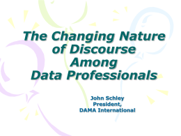 The Data Management Profession: - DAMA-MN