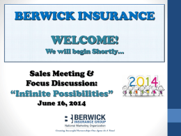 Berwick Insurance Group NMA / FMO