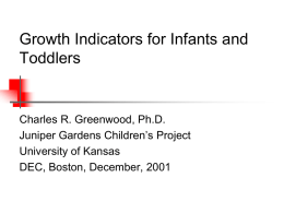 Early Childhood Research Institute: Measuring Growth and