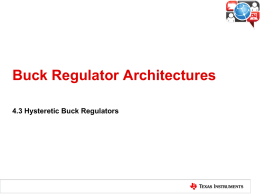 Power Fundamentals: Buck Regulator Architectures