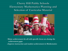 Cherry Hill Public Schools 2004