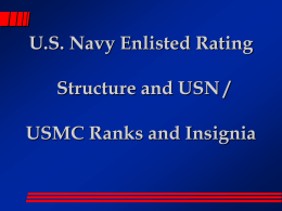 U.S. Navy Enlisted Rating Structure, and U.S. Navy / USMC