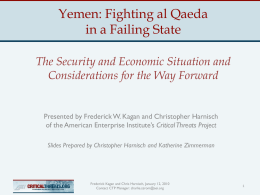 Yemen: an Ideal Safe Haven for al Qaeda The Security and