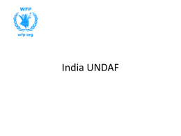 India UNDAF - Nutrition Coalition