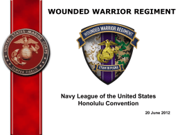 Wounded Warrior Regiment - Navy League of the United States