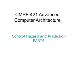 CMPE421 Par. Computer Architecture