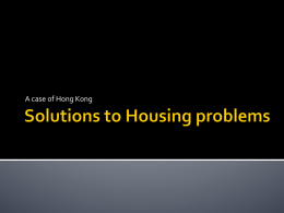 Solutions to Housing problems