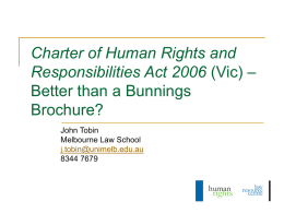 Charter of Human Rights and Responsibilities Act 2006 (Vic