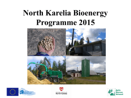 North Karelia bioenergy program 2007