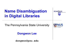 Name Disambiguation in Digital Libraries