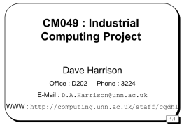 CM049 : Industrial Computing Project