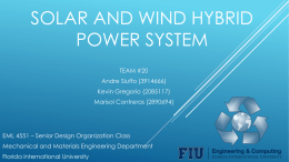 Wind and solar hybrid power - Florida International University