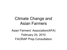 Climate Change and Asian Farmers
