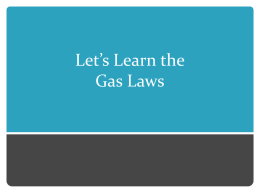 Let’s Learn the Gas Laws