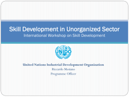 Skill Development in Unorganized Sector International