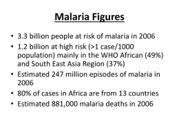 Malaria Figures - London International Development Centre