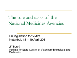 The role and tasks of the National Medicines Agencies
