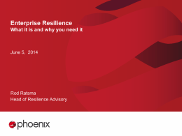 Enterprise Resilience