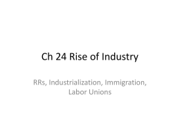 Ch 24 Rise of Industry