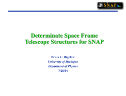 Det. Space Frames - University of California Observatories