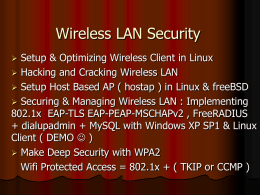Hacking and Cracking Wireless LAN