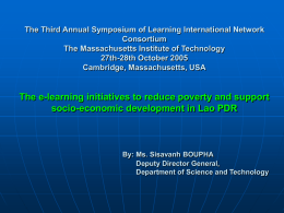 The Third Annual Symposium of Learning International