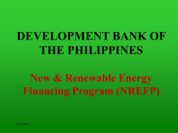 New and Renewable Energy Financing, Development Bank