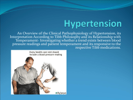 Hypertension - South African Tibb Association