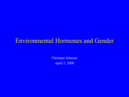Environmental Hormones and Gender