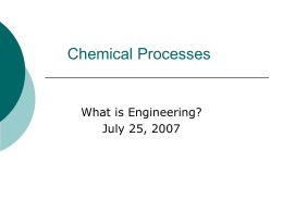 Chemical Processes - Johns Hopkins University