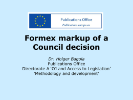 Formex markup of a Council decision