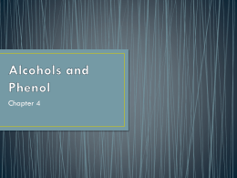 Alcohols and Phenol - Belle Vernon Area School District
