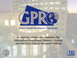 Global Perioperative Research Organization