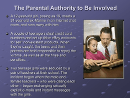 The Parental Authority to Be Involved PPT