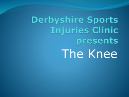 Derbyshire Sports Injuries Clinic presents