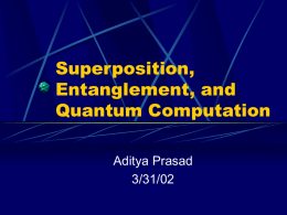 Superposition, Entanglement, and Quantum Computation