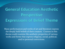General Education Aesthetic Perspective Analyzing Style