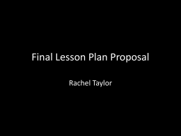 Lesson Plans: 1st Attempt