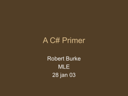 A C# Primer - robburke.NET