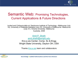 Semantic Web: Promising Technologies, Current Applications