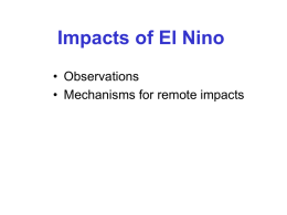 Lecture 5: The El Nino Southern Oscillation (ENSO)