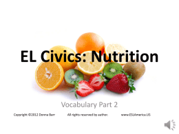 EL Civics: Nutrition