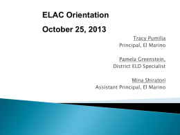 ELAC Orientation