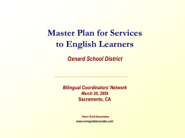 Oxnard EL Master Plan - Alameda County Office of Education