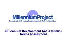 The United Nations’ MDG Strategy