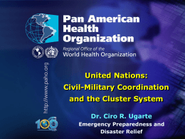 UN Civil-Military Coordination and Health Cluster
