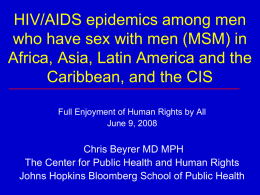 HIV/AIDS Among MSM